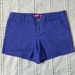 Lily Pulitzer Callahan Stretch Shorts‎ Textured Chino Purple Size 10